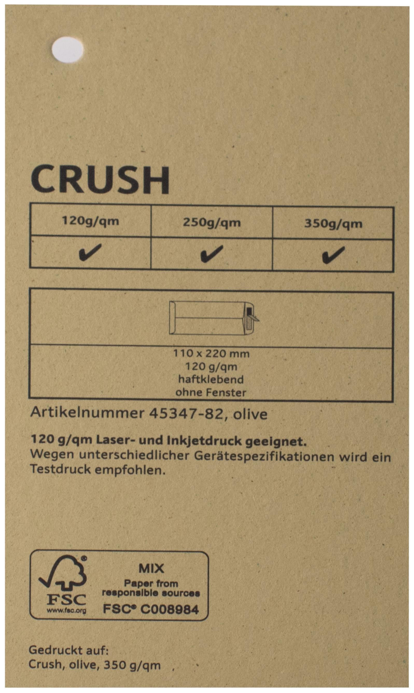 Igepa group Spalvotas tekstūrinis dizaino popierius  CRUSH olive 72x102cm 250 g/m²
