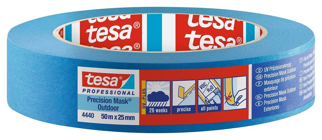 TESA Apsauginė dažymo juosta Tesa 4440 lauko darbams (25mm x 50m)