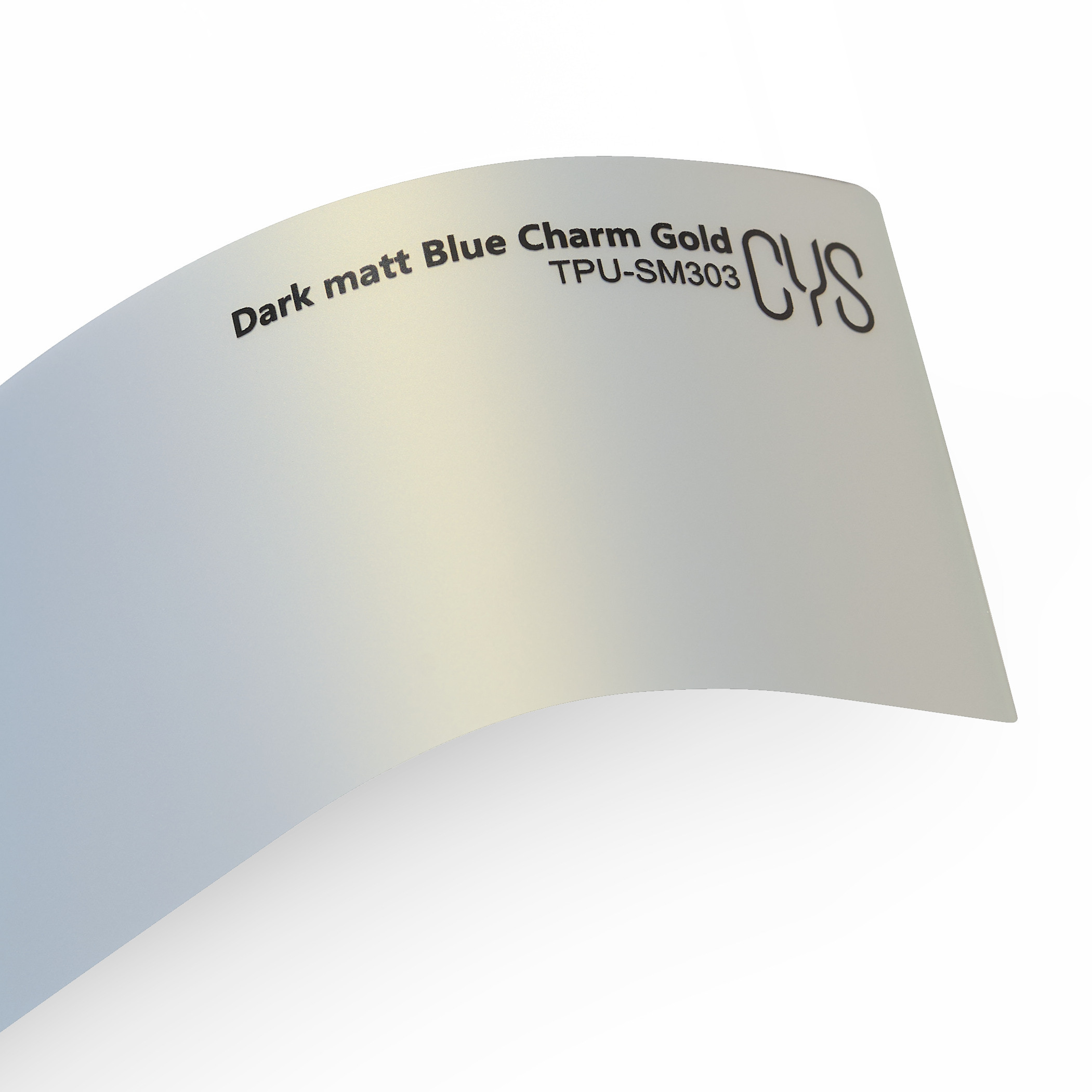 CYS Lipni plėvelė CYS Dark Matt Blue Charm Gold 971 TPU-SM303, matinė