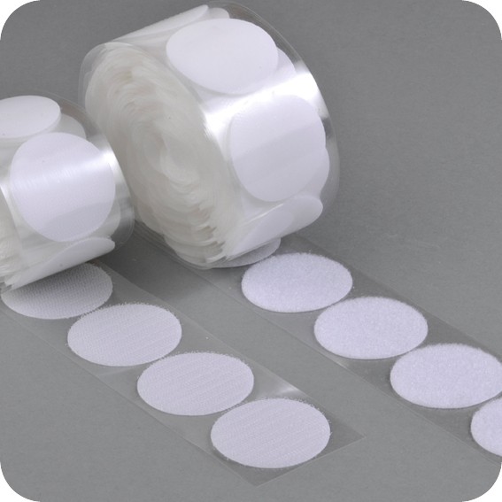 Sukimbantys lipnūs apskritimai 45mm balti (100 porų)
