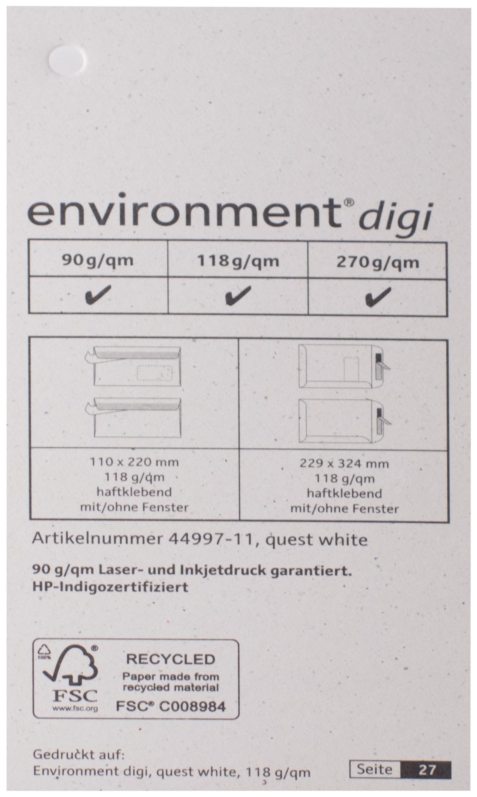 Igepa group Spalvotas tekstūrinis dizaino popierius  Environment quest balta 270g/m² (100x70 cm)