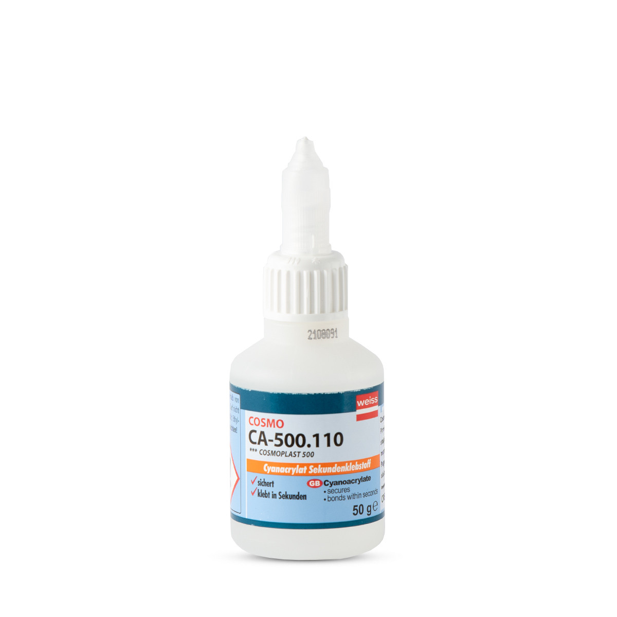 WEISS Klijai Cosmoplast 500 CA-500.110 su dozavimo antgaliu, 50g