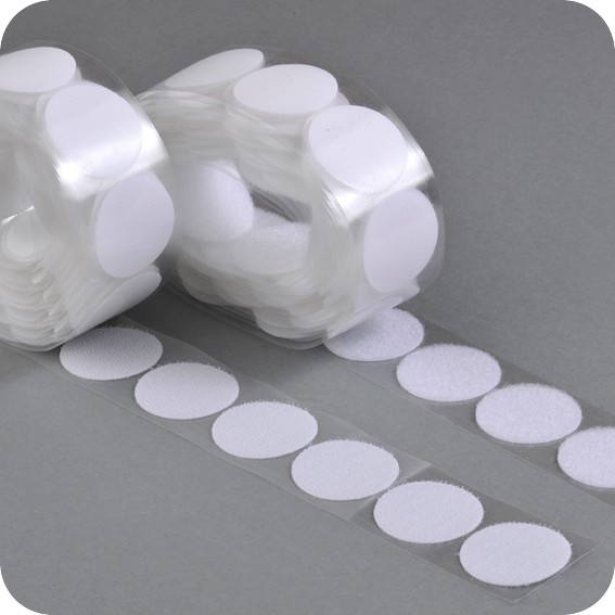 Sukimbantys lipnūs apskritimai 33mm balti (100 porų)