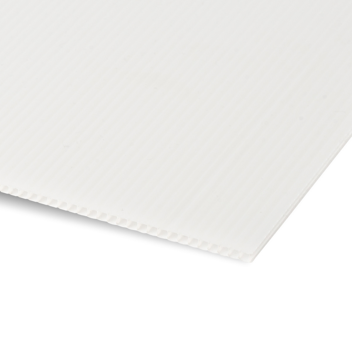 GEKO Kanalinio polipropileno plokštė Gofroplastikas (3000x2000x5mm) 1000g/m2 baltas atsparus UV