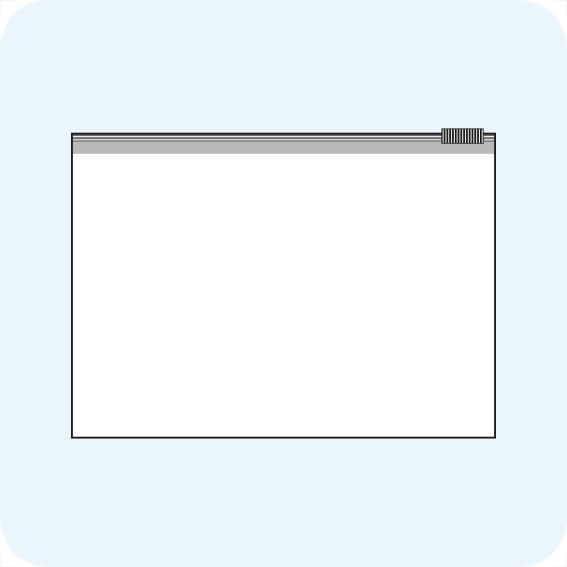 Maišeliai su slankiojančiu plastikiniu užsegimu, 320 x 230 mm, PE plėvelė 75mic