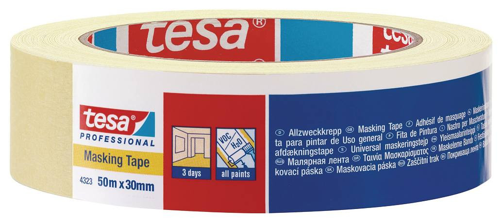 TESA Apsauginė dažymo juosta Tesa 4323 (30mm x 50m)