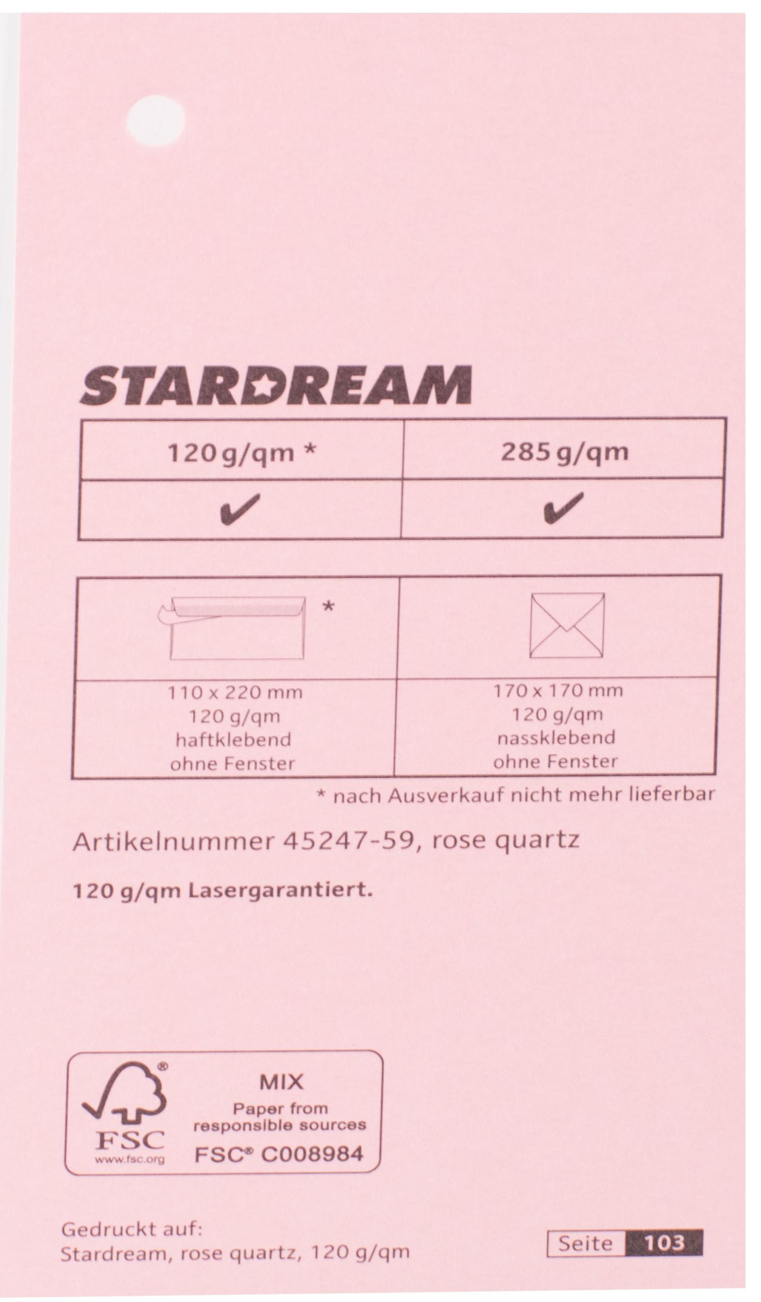 CORDENONS Metalizuotas popierius Stardream rosenquarz 285gsm Nr. 59 rožinės sp.