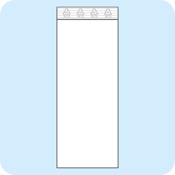 Užspaudžiami maišeliai 50 x 130 mm, PE plėvelė 50mic