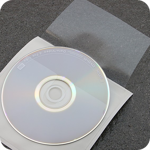 Lipnios CD įmautės 129x130mm, su atvartu, skaidrios