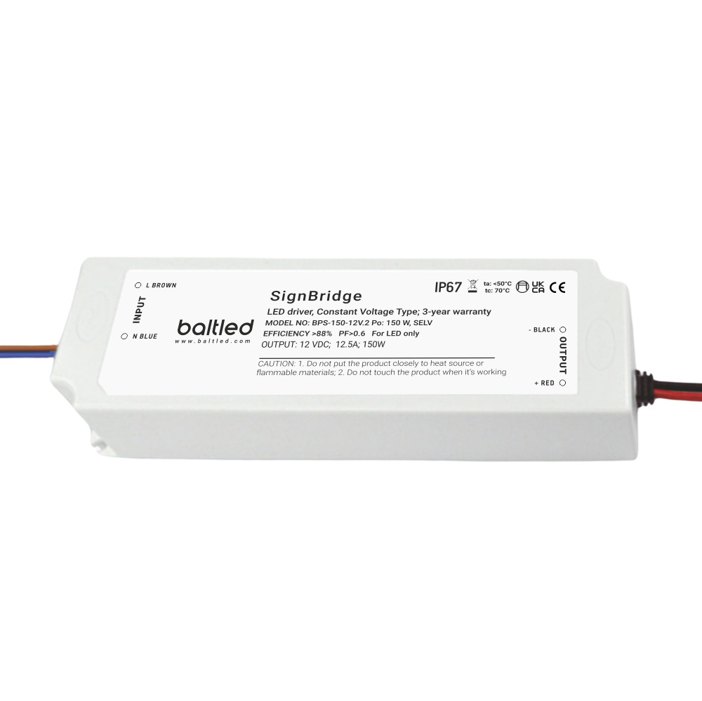 BALTLED LED Maitinimo šaltinis BaltLED Signbridge Plus 150W IP67