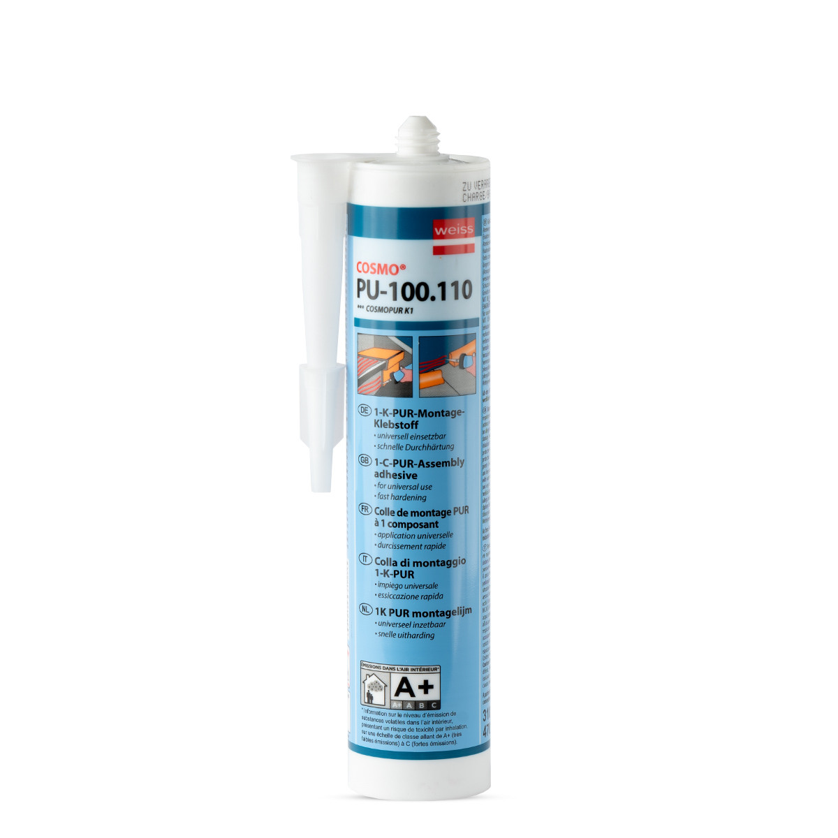 WEISS Klijai Cosmopur K1 PU-100.110 smėlio spalva, 310 ml