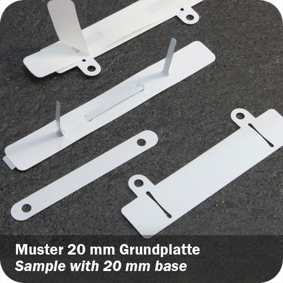 Plastikinės savilipės įsegėlės su papildoma dalimi įsegimui 150 x 16mm, baltos