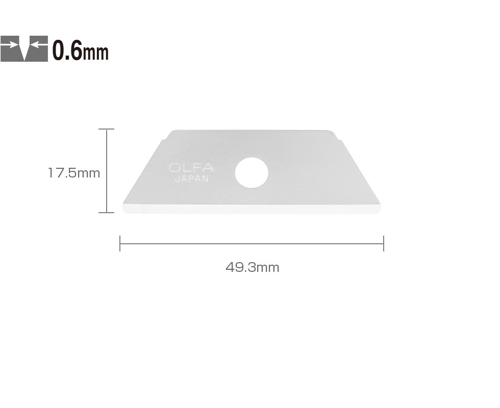 OLFA Geležtės RSKB (17,5x49mm) 5 vnt pakuotėje peiliui SK - 4