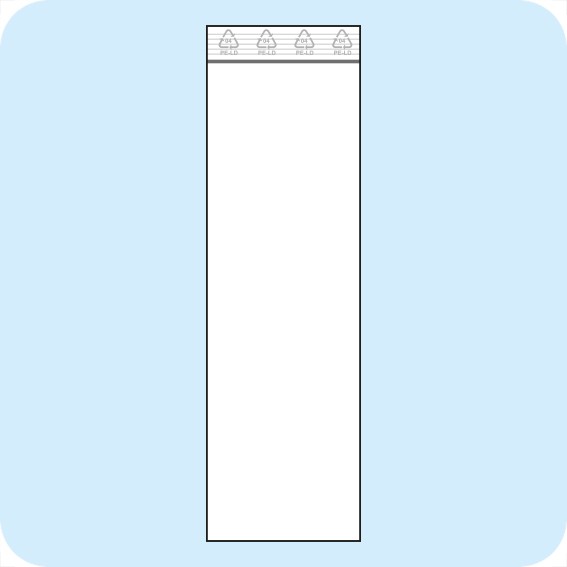 Užspaudžiami maišeliai 80 x 250 mm, PE plėvelė 50mic
