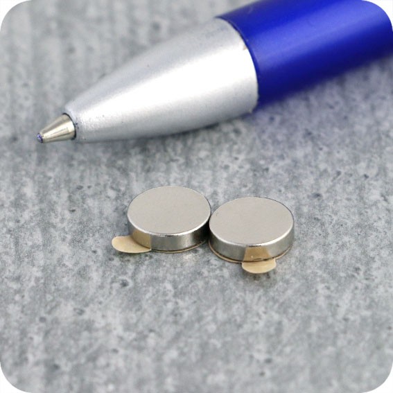 Lipnūs magnetiniai apskritimai, 8mm x 2mm, N35 (100 vnt. - 50 porų)