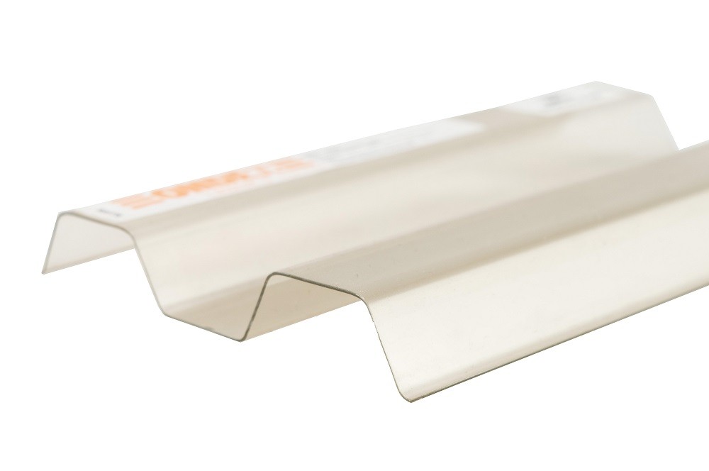 Renolit ONDEX PVC Ondex Ecolux C920 bronzinė skaidri 2500x1095x0,8 mm Greca 70/18 mm