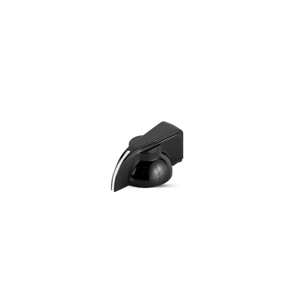 Rankenėlė potenciometrui (19 x 12,8mm) plastikinė juoda pailga