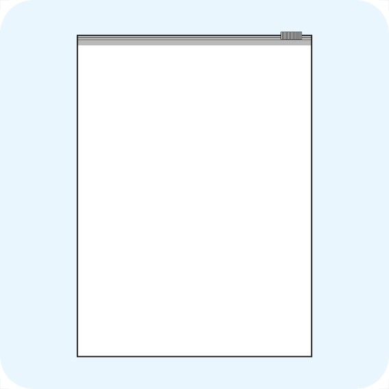 Maišeliai su slankiojančiu plastikiniu užsegimu, 480 x 640 mm, PE plėvelė 70mic