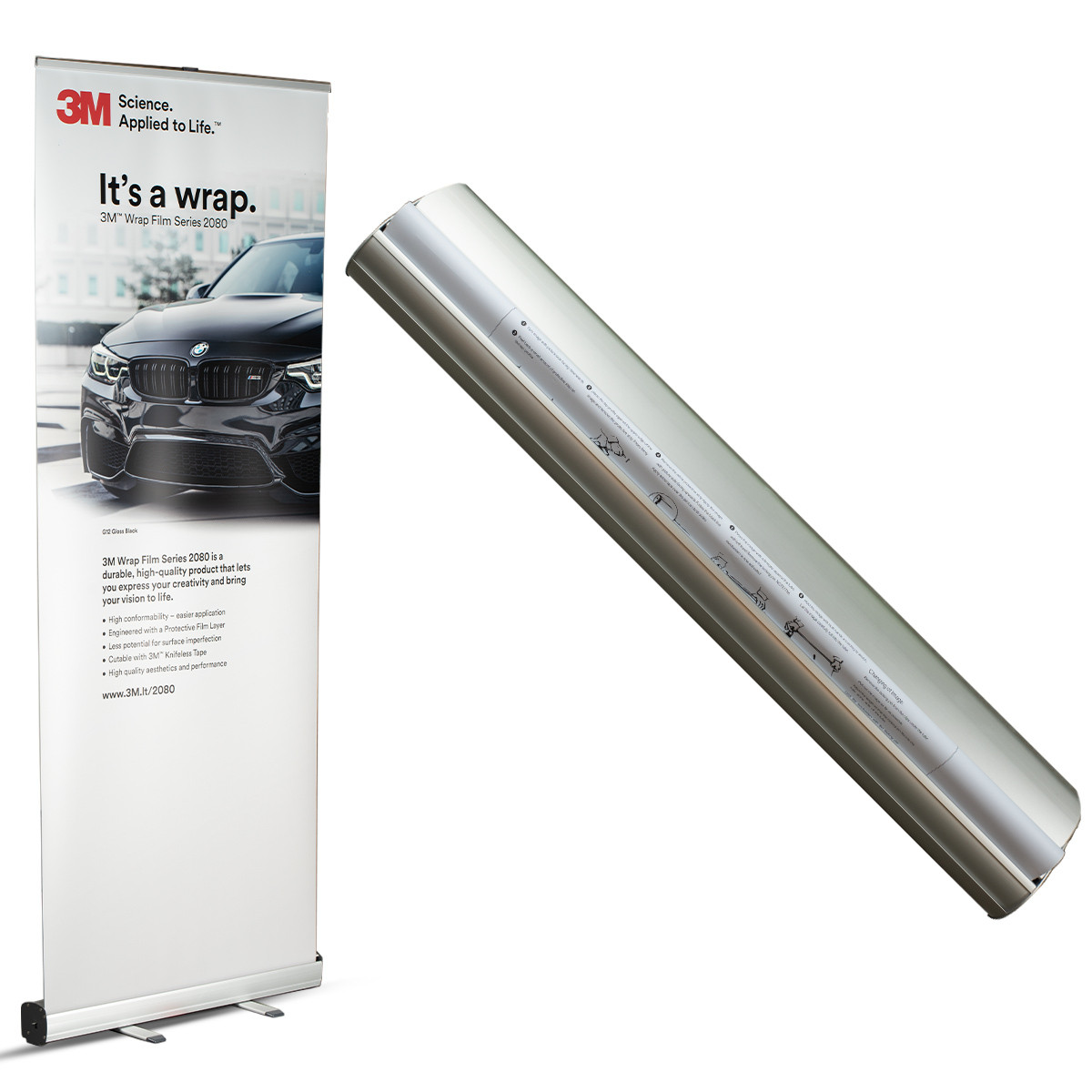 Stendas IGEPA Genesis Roll up vienpusis, model 12, (1500x2000mm) sidabrinis