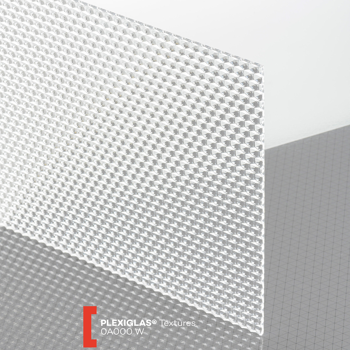 POLYVANTIS GmbH Plexiglas Textures (3050x1650x3mm) 0A000 W skaidri (koriai)