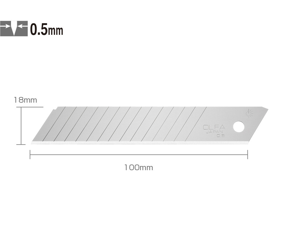 OLFA Geležtės LBD-10 18mm 14 segmentų