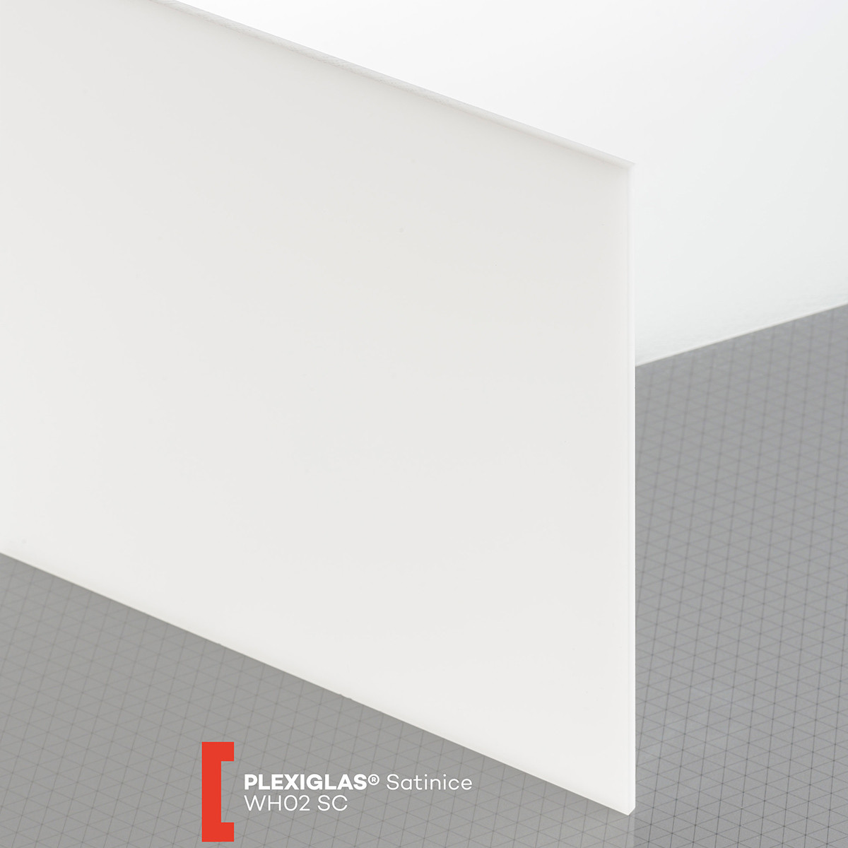 POLYVANTIS GmbH Plexiglas Satinice (3050x2030x3mm) WH02 SC balta (lietas)