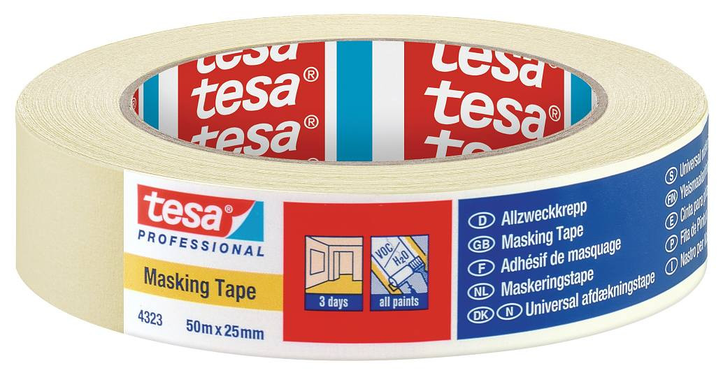 TESA Apsauginė dažymo juosta Tesa 4323 (25mm x 50m)