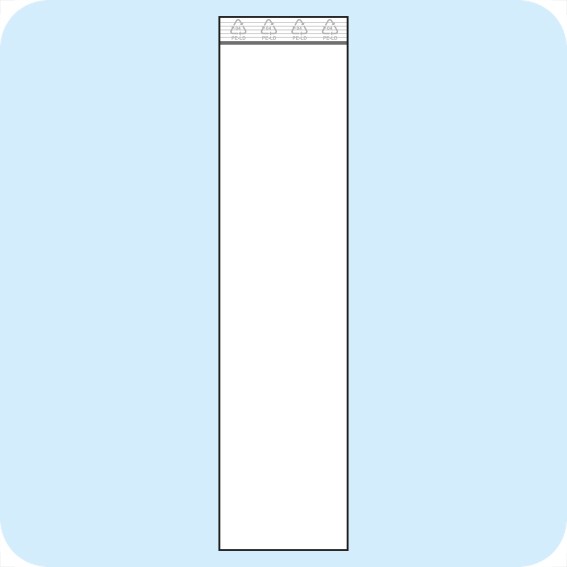 Užspaudžiami maišeliai 50 x 170 mm, PE plėvelė 50mic