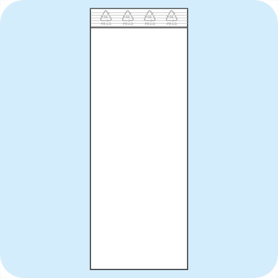 Užspaudžiami maišeliai 60 x 160 mm, PE plėvelė 50mic