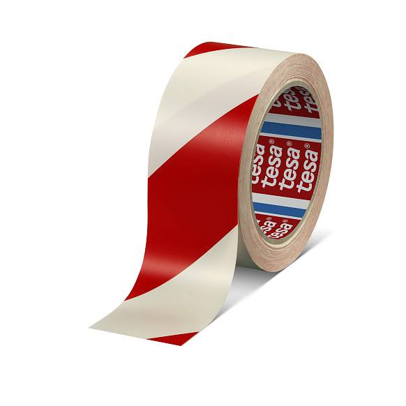 TESA Žymėjimo juosta Tesaflex 60760 (raudona/balta) 50mm x 33m