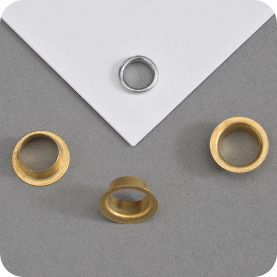 Metalinės žalvariuotos tuščiavidurės kniedės, ilgis 4mm Nr. 9E
