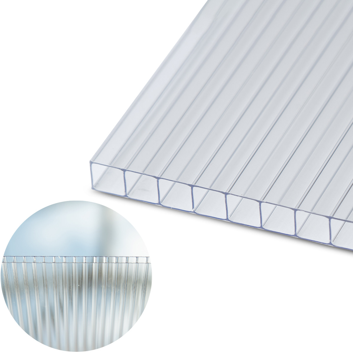 ARLA Polikarbonato plokštė PC Makrolon Multi 6000x2100x10 mm 1 kameros, skaidri 1099 1,5kg/m2
