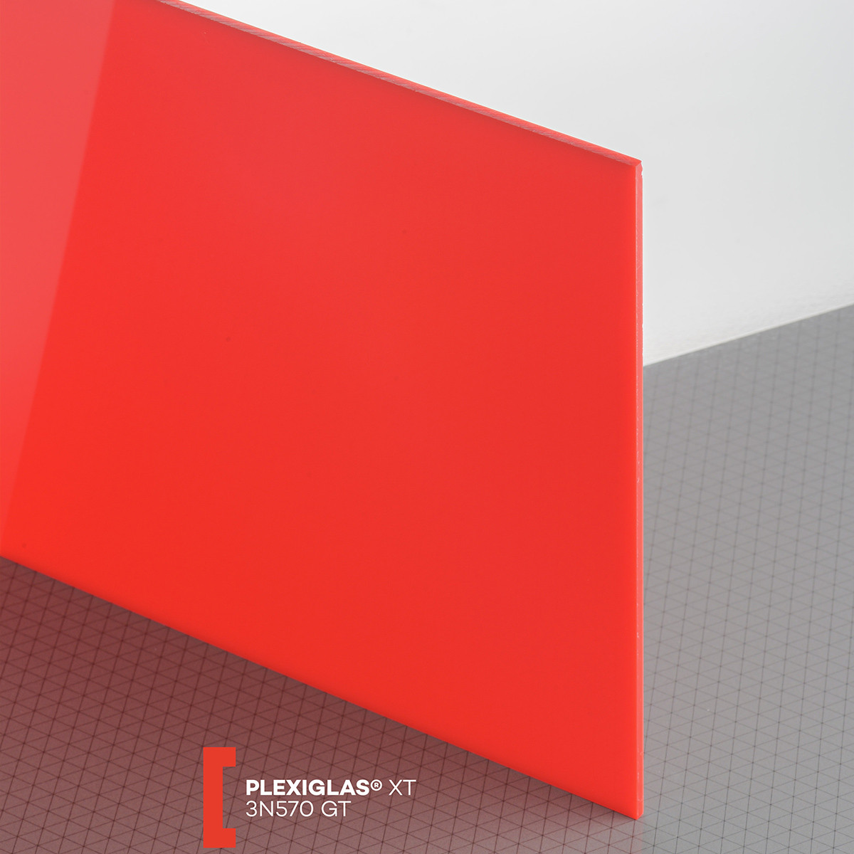 POLYVANTIS GmbH Plexiglas XT (3050x2050x3mm) 3N570 raudona (57570)