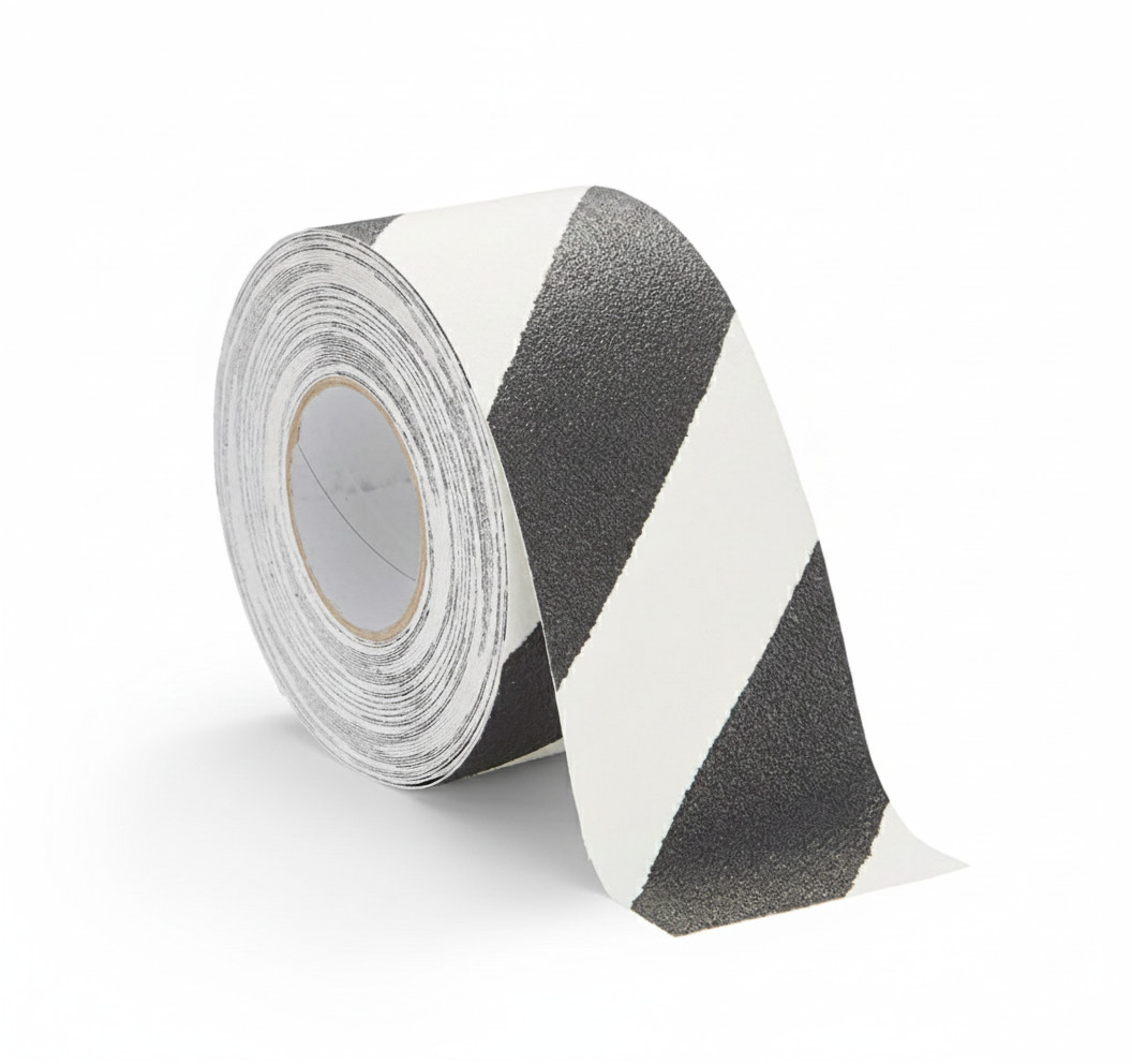 Lipni juosta Safety-Grip (5 cm x 15 m), juoda / balta
