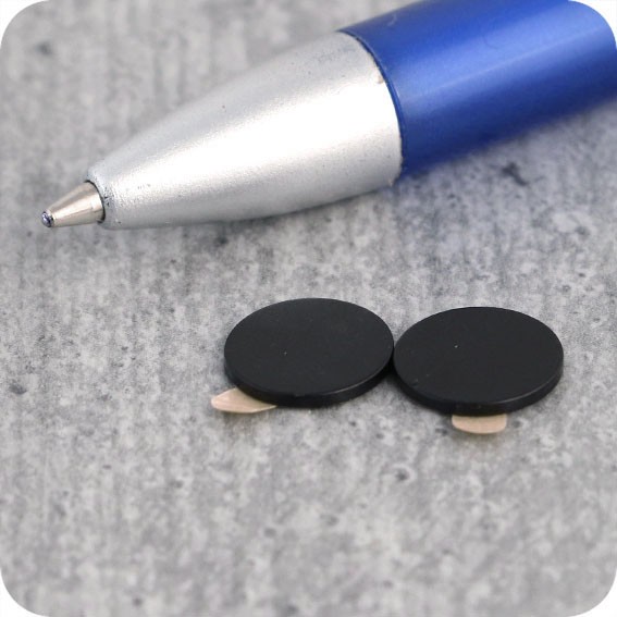 Lipnūs magnetiniai apskritimai, 10mm x 1,0mm, N35 (100 vnt. - 50 porų)