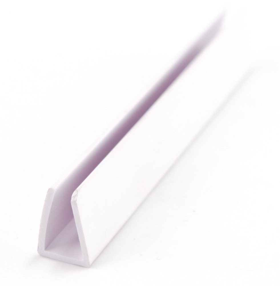 GEHR PVC profilis suspaudimo 8mm 3000mm baltas 367