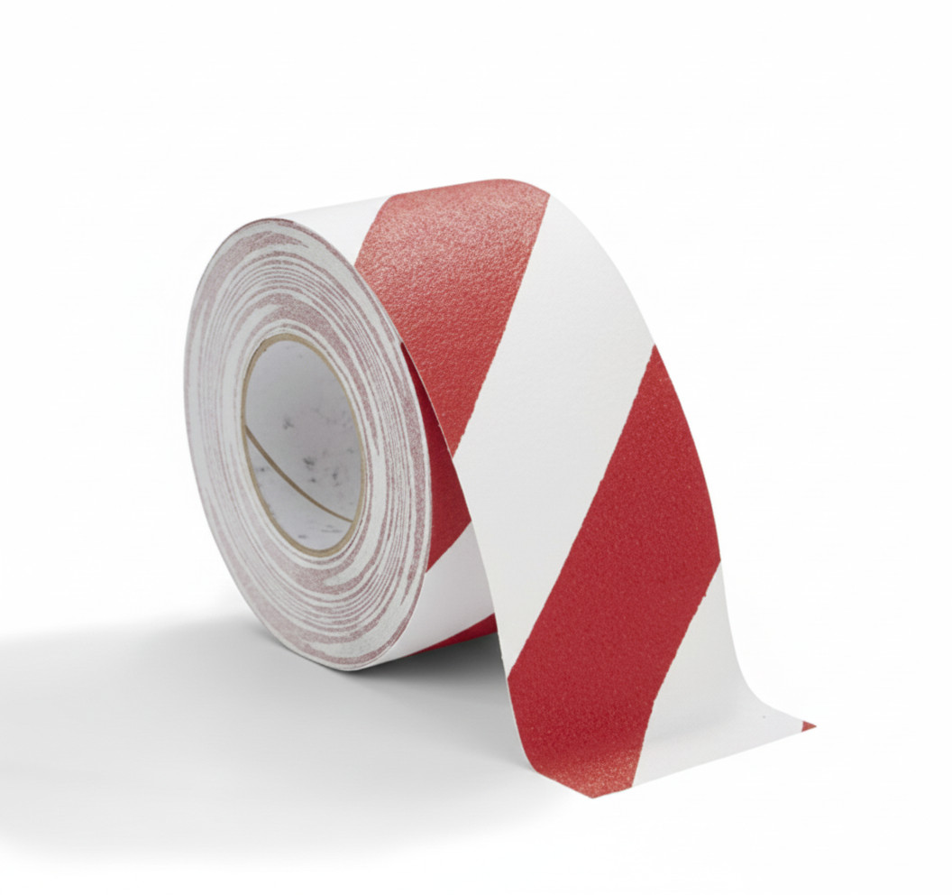 Lipni juosta Safety-Grip (5 cm x 15 m), raudona / balta