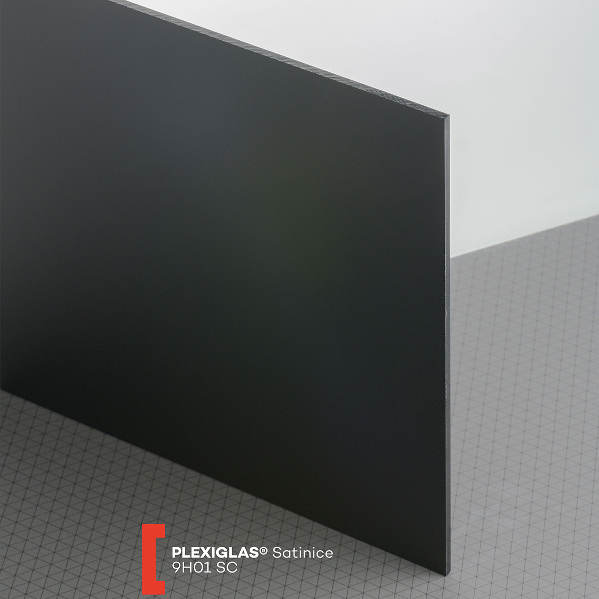 POLYVANTIS GmbH Plexiglas Satinice (3050x2030x3mm) 9H01 SC juoda