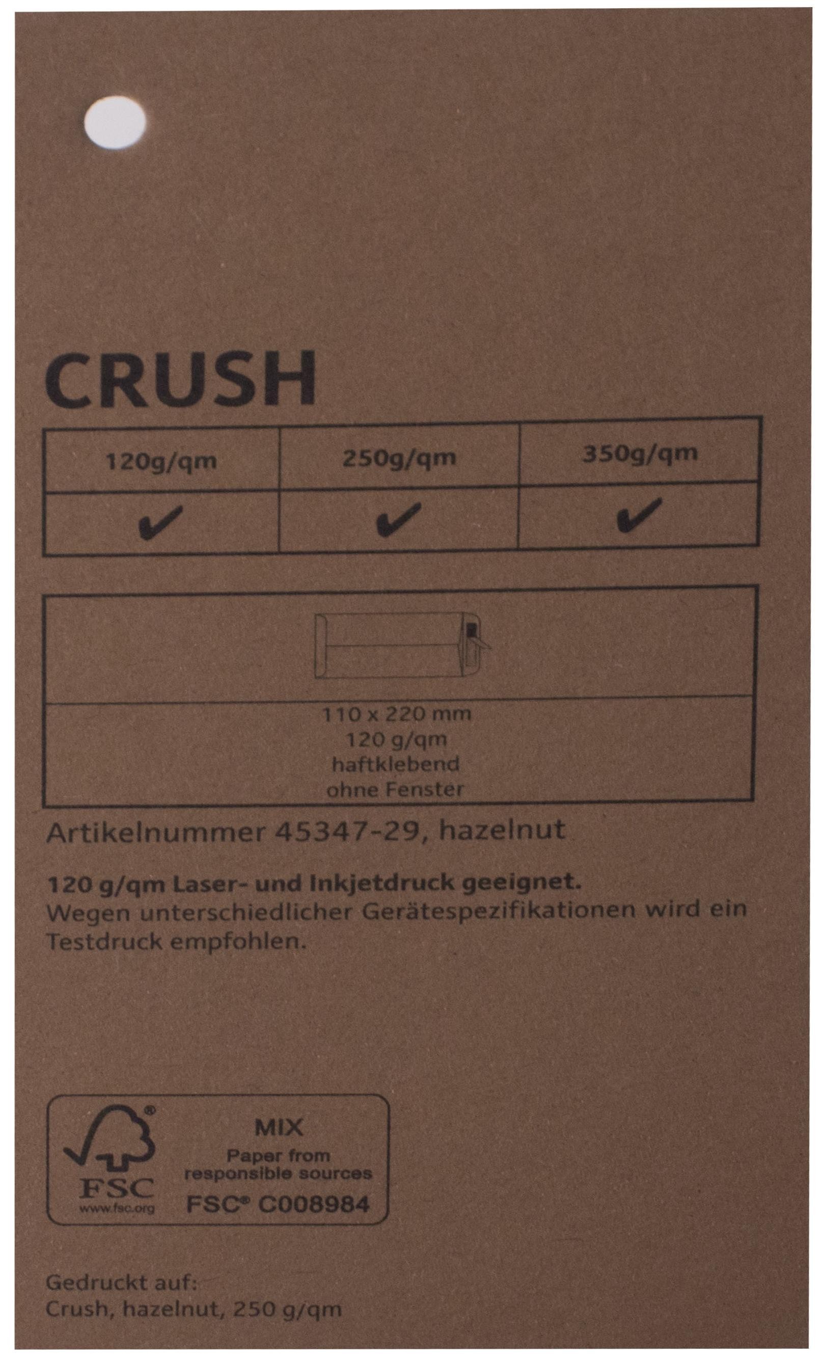 Igepa group Spalvotas tekstūrinis dizaino popierius  CRUSH hazelnut 72x102cm 250g/m²