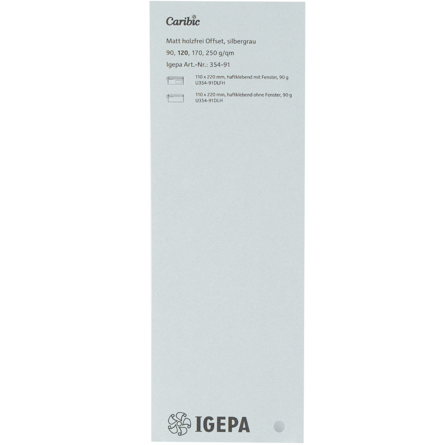 Favini Spalvotas popierius Caribic Nr.91 250g/m2 65x92 cm (pilka)
