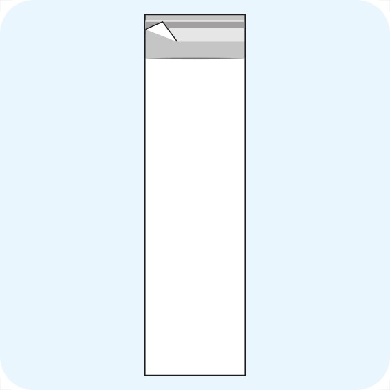 Maišeliai su atvartu, 50 x 180 mm, OPP plėvelė 30mic