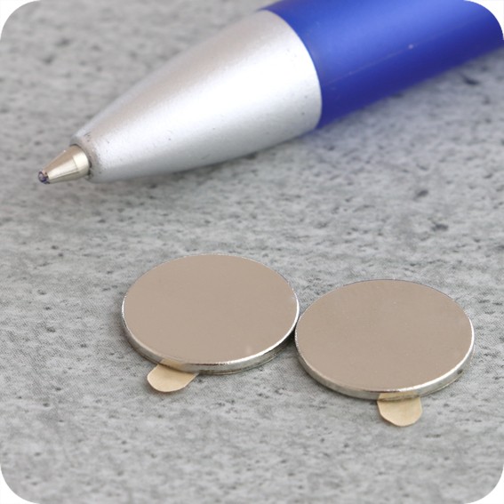 Lipnūs magnetiniai apskritimai, 13mm x 1mm, N35 (100 vnt. - 50 porų)
