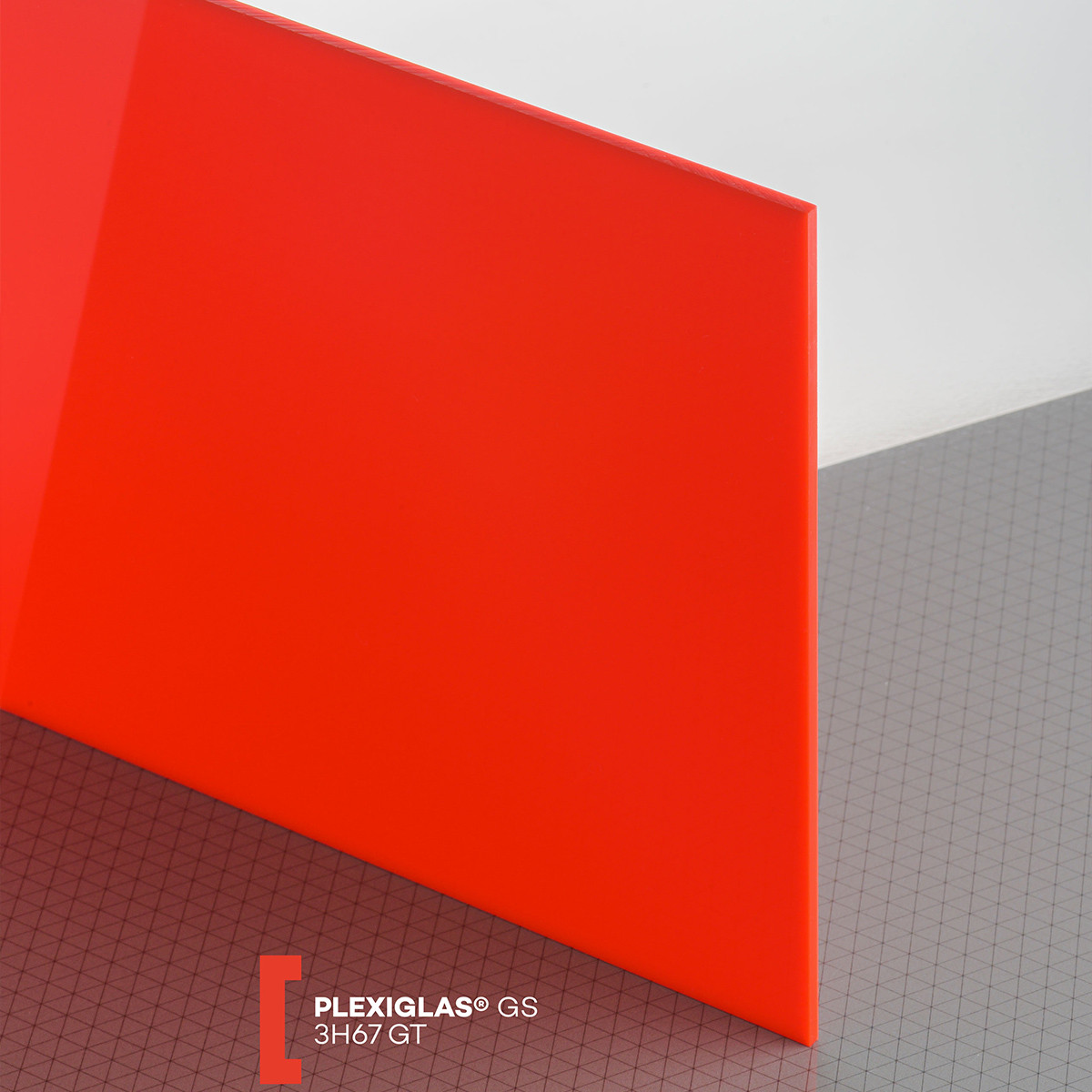 POLYVANTIS GmbH Plexiglas GS (3050x2030x4mm) 3H67 raudona (568)