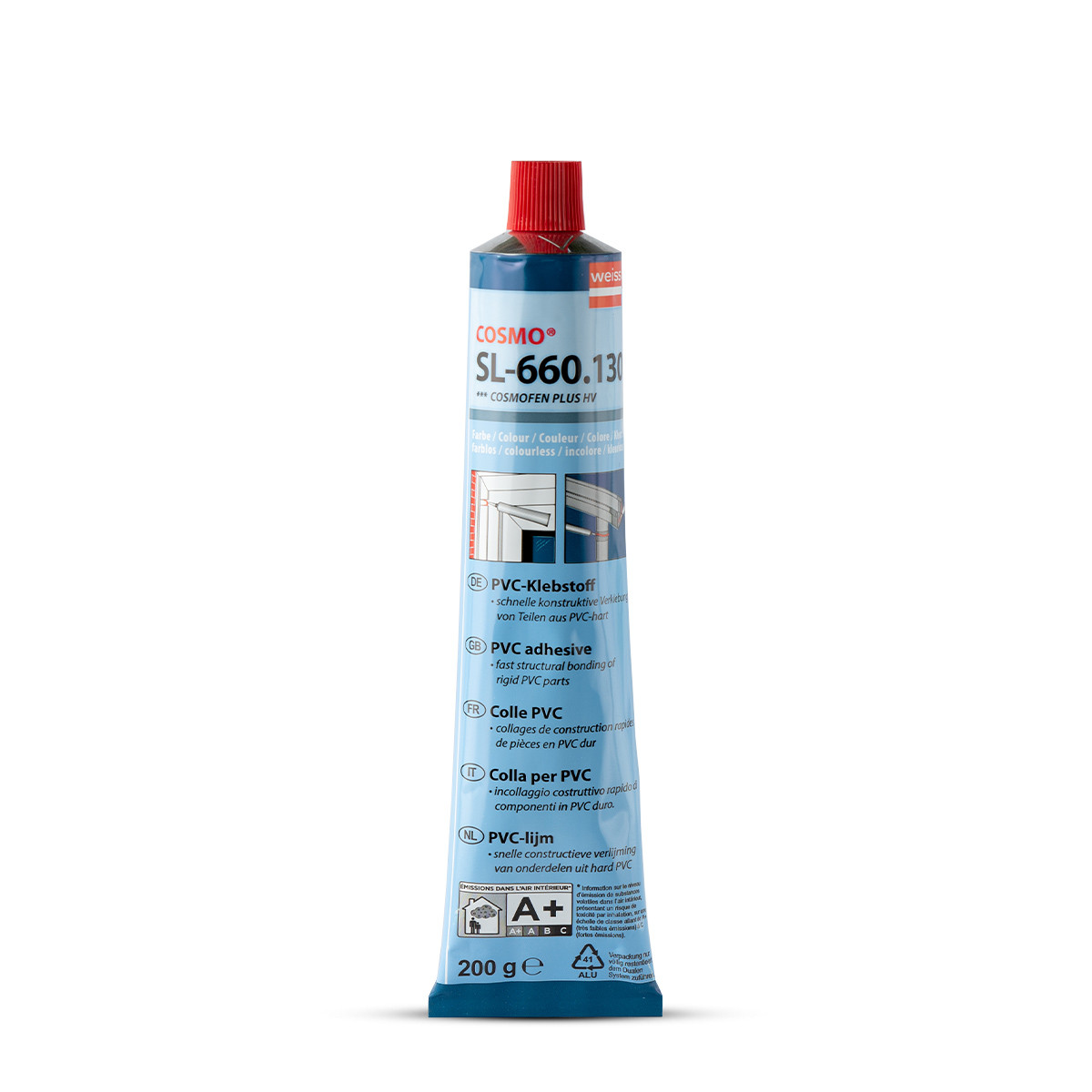 WEISS Didelio klampumo skaidrūs klijai Cosmofen Plus HV SL-660.130, 200g