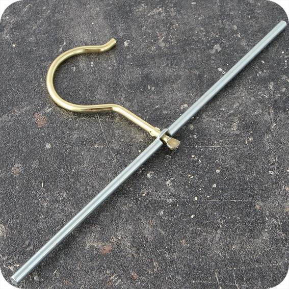Metalinė pakaba, 3,3 x 65mm su skersiniu, žalvariuota