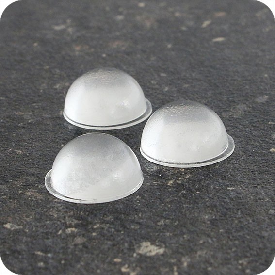 Lipnūs silikono kalneliai Bumpons ø - 19mm, 9,5mm storio, savilipiai, skaidrūs, pusrutulio formos (90vnt.)