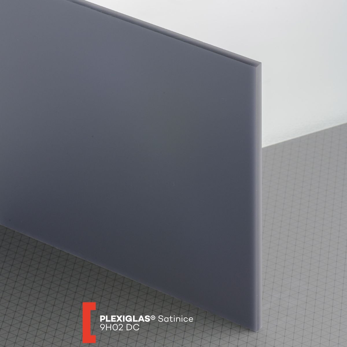 POLYVANTIS GmbH Plexiglas Satinice (3050x2030x6mm) 9H02 grafitas DC dvipusė