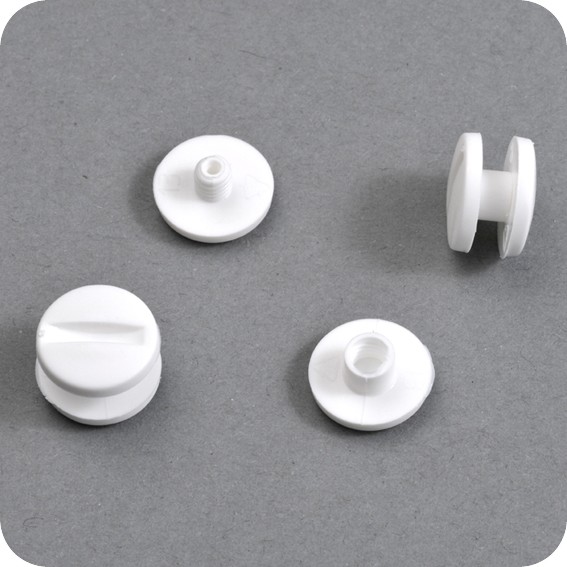 Plastikiniai balti varžtai, 3,5mm ilgio