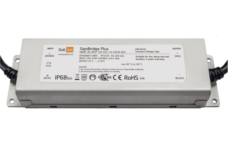 BALTLED LED Maitinimo šaltinis BaltLED Signbridge Plus BPSP-100-24V.1 100W 24V