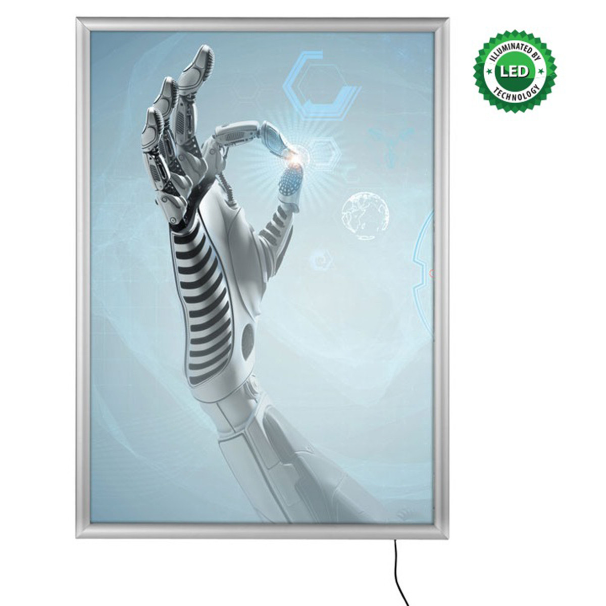 Aliumininis Click MT SMART Best Buy 25mm šviečiantis LED rėmelis A1 vienpusis
